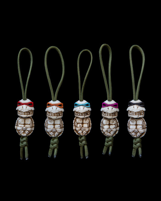 tmnt, tmnt fan art, 4 turtle brothers skull beads, tmnt keychain, ninja turtle skull beads, edc beads, Teenage Mutant Ninja Turtles, tmnt skull, tmnt beads