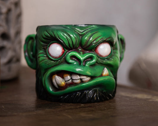 Apes Art, resin art, monkey, monkey pot, handmade, monkey planter, comics gift, boyfriend gift, birthday gift, handcraft, Christmas gift, gift for husband, zombie, zombie planter, zombie monkey, zombie pot, zombie gift, halloween