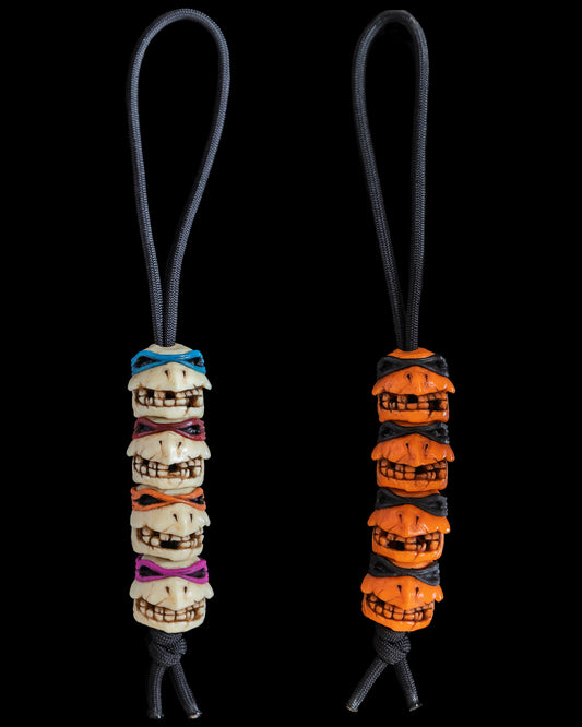 Set of 4 brothers skull beads (PRE-ORDER)