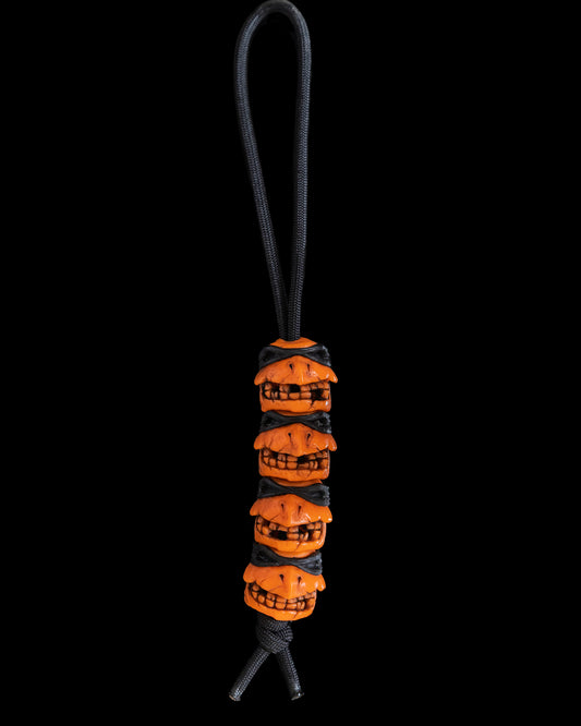 Set of 4 brothers pumpkin skull beads