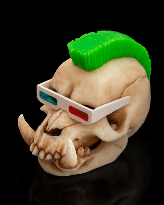 tmnt, fan art, bebop skull, wild boar skull, teenage mutant ninja turtles, collection, toys, figurine, handmade

