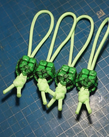 tmnt, tmnt fan art, 4 turtle brothers skull beads, tmnt keychain, ninja turtle skull beads, edc beads, Teenage Mutant Ninja Turtles, tmnt skull, tmnt beads