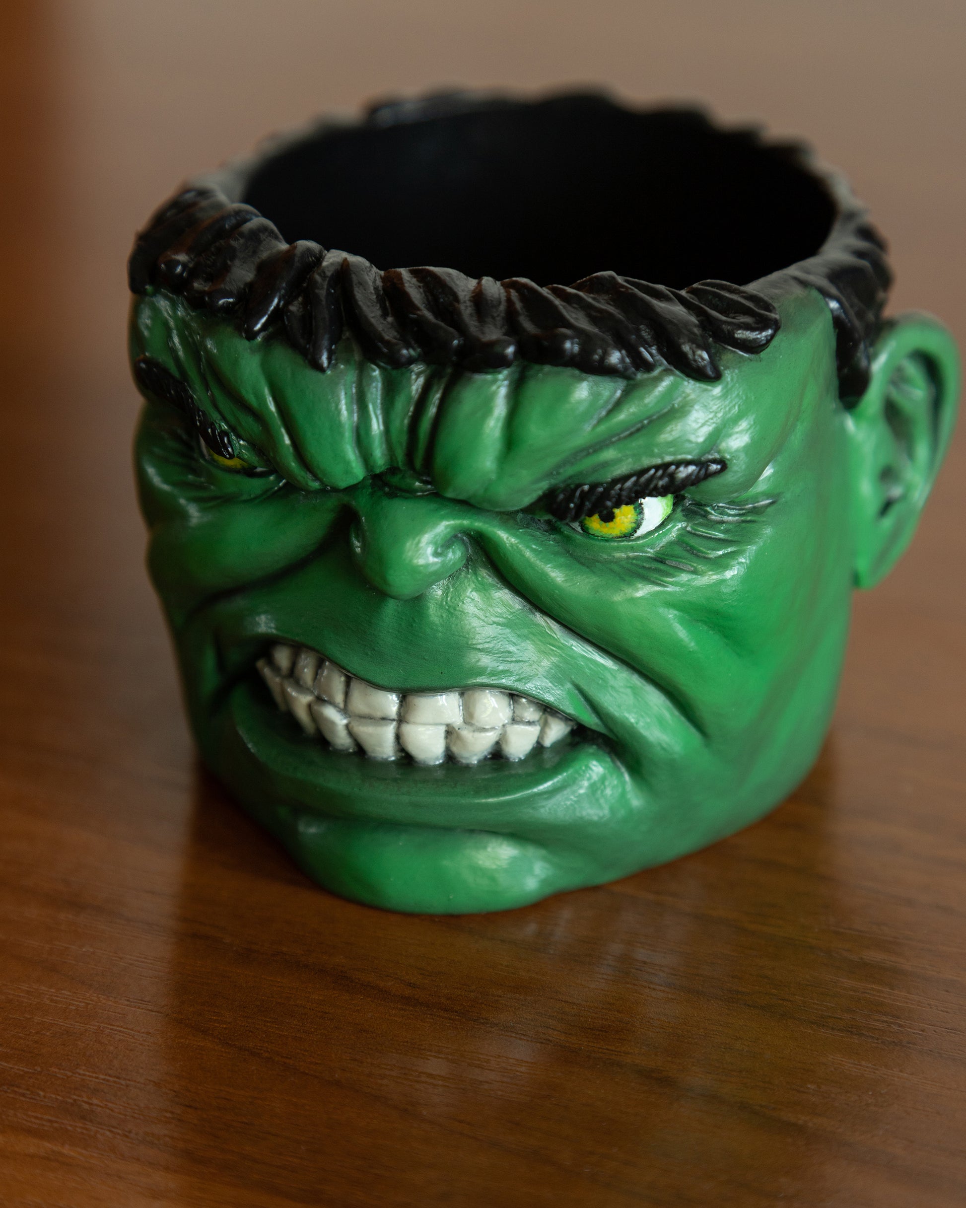 Apes Art, resin art, handmade, boyfriend gift, birthday gift, handcraft, Christmas gift, gift for husband, hulk, smash, fan art, marvel universe, comics, green, pot, planter