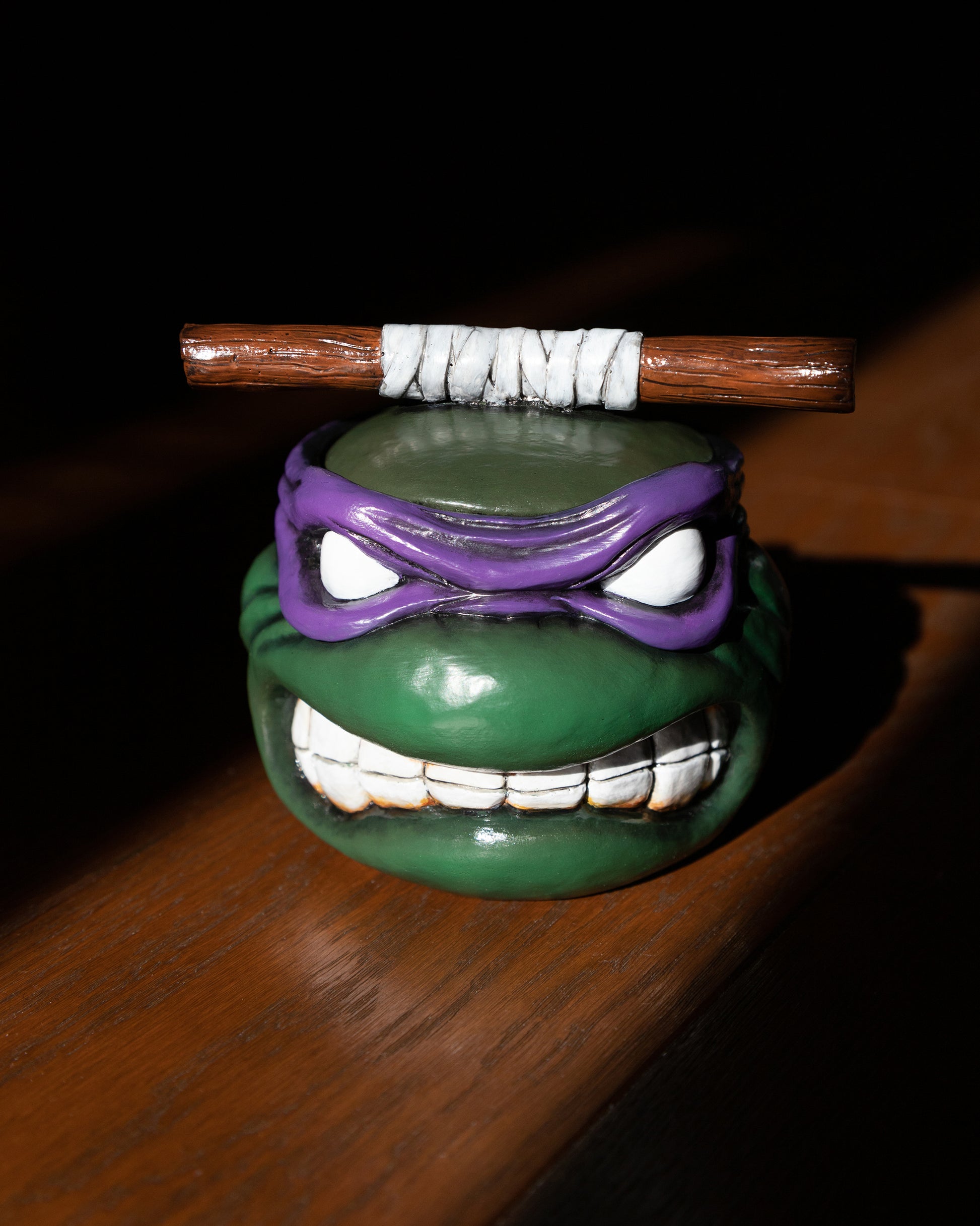 Apes Art, resin art, handmade, teenage mutant ninja turtles, tmnt, stash jar, Donnie, don, Donatello, resin jar, comics gift, boyfriend gift, birthday gift, handcraft, Christmas gift, gift for husband