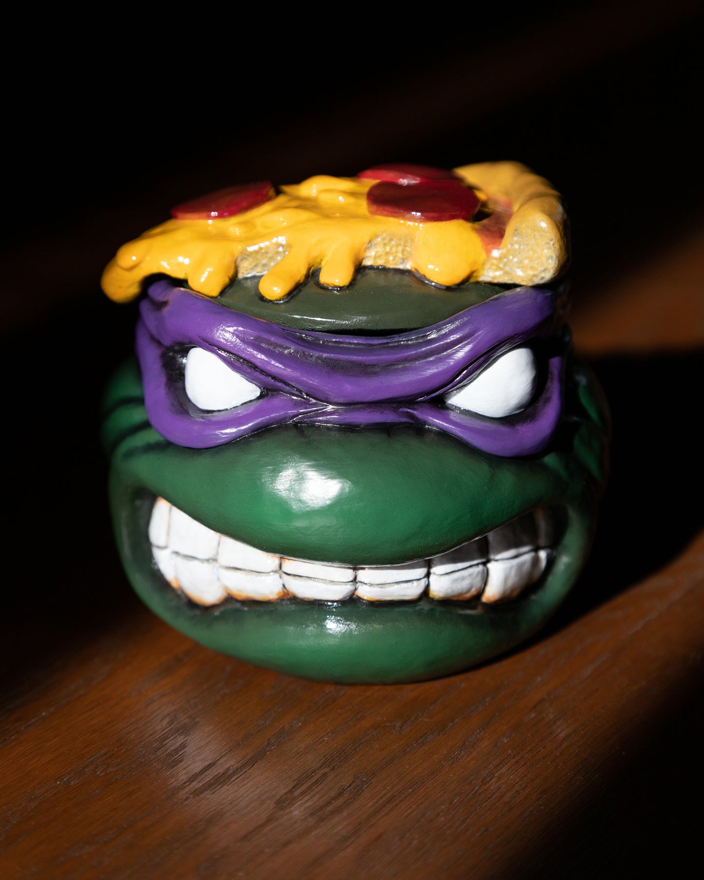 Apes Art, resin art, handmade, teenage mutant ninja turtles, tmnt, stash jar, Donnie, don, Donatello, resin jar, comics gift, boyfriend gift, birthday gift, handcraft, Christmas gift, gift for husband