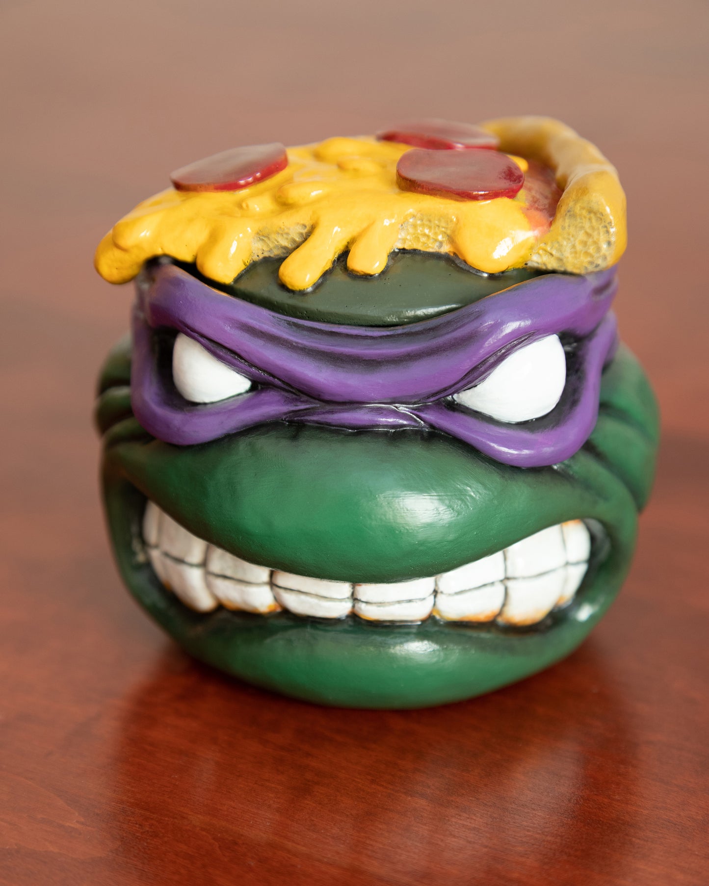 Apes Art, resin art, handmade, teenage mutant ninja turtles, tmnt, stash jar, Donnie, don, Donatello, resin jar, comics gift, boyfriend gift, birthday gift, handcraft, Christmas gift, gift for husband