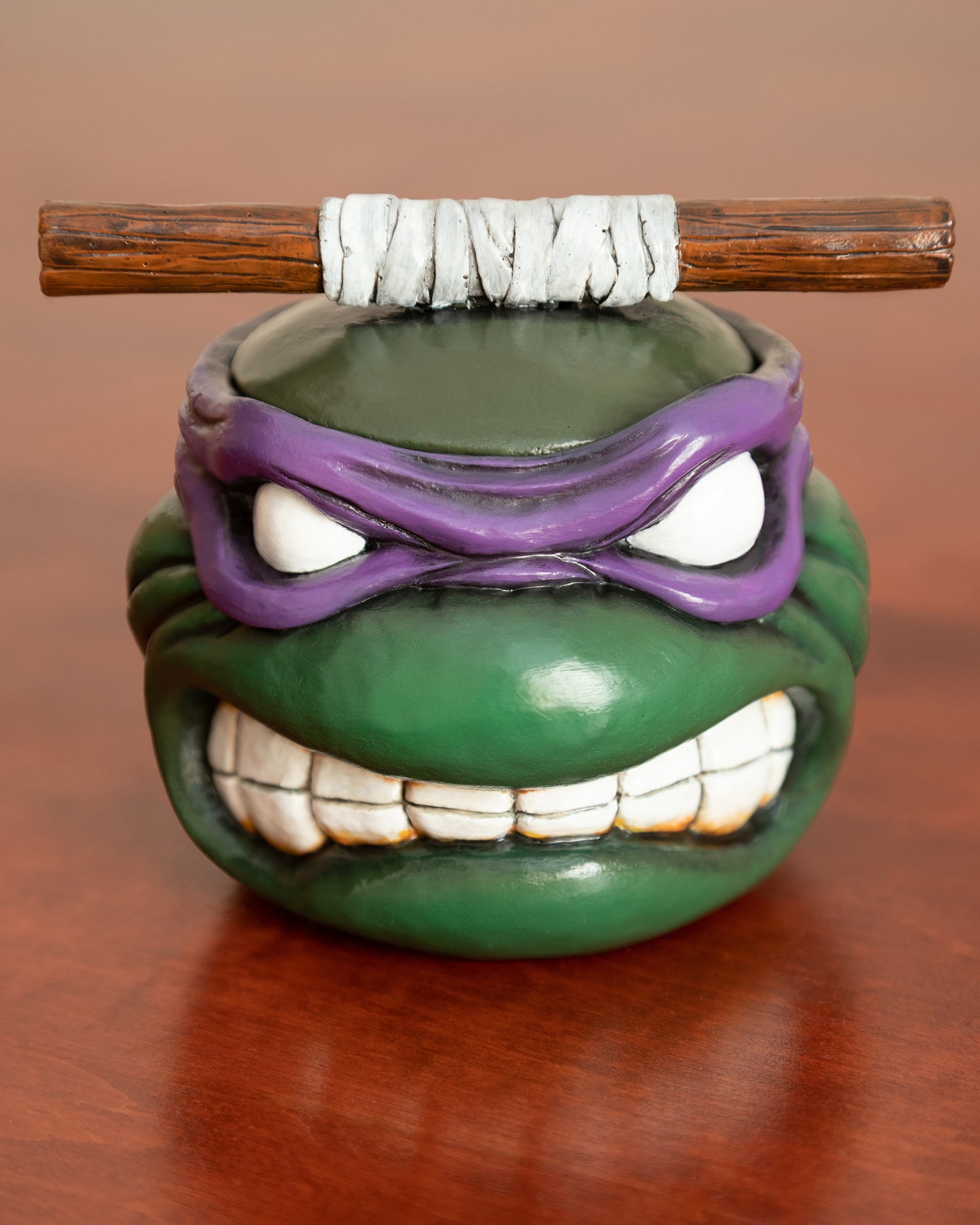 Apes Art, resin art, handmade, teenage mutant ninja turtles, tmnt, stash jar, Donnie, don, Donatello, resin jar, comics gift, boyfriend gift, birthday gift, handcraft, Christmas gift, gift for husband